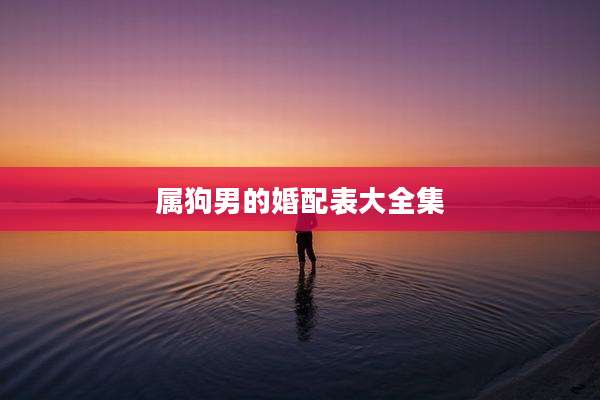 属狗男的婚配表大全集