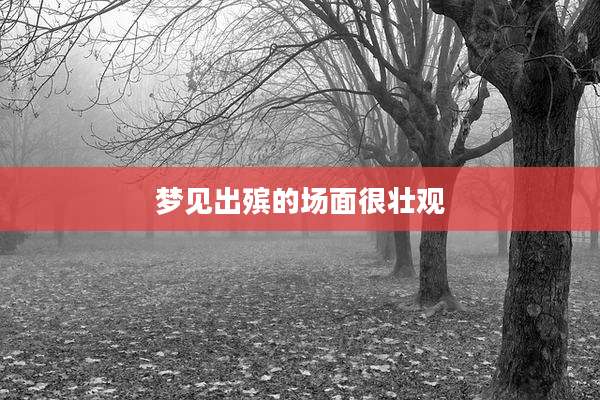 梦见出殡的场面很壮观