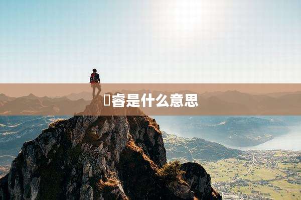 璟睿是什么意思