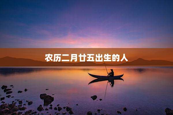 农历二月廿五出生的人