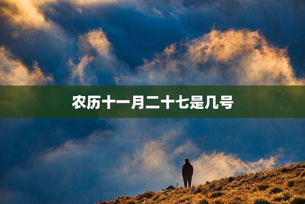 农历十一月二十七是几号