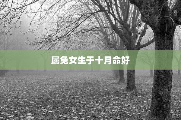 属兔女生于十月命好