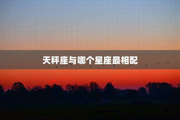 天秤座与哪个星座最相配