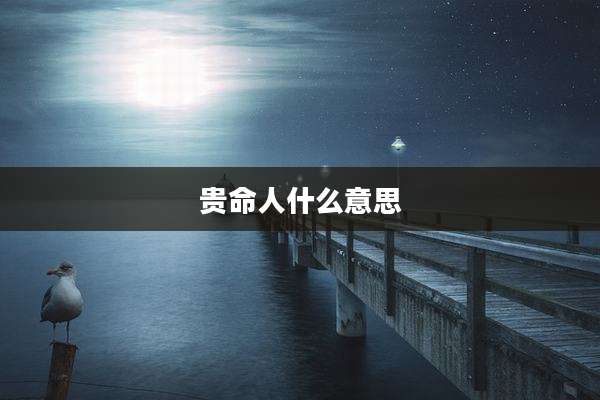 贵命人什么意思