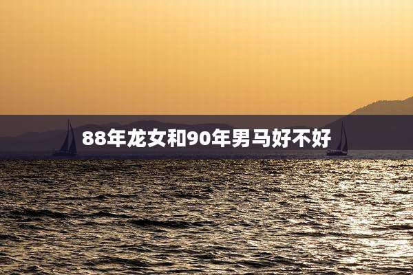 88年龙女和90年男马好不好