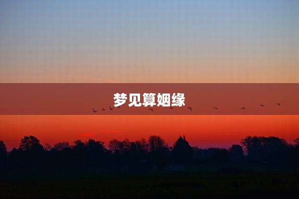 梦见算姻缘