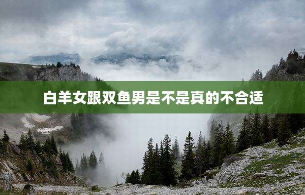 白羊女跟双鱼男是不是真的不合适