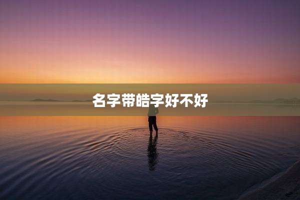 名字带皓字好不好
