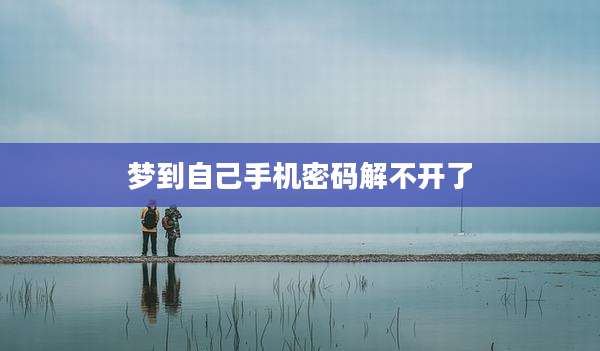 梦到自己手机密码解不开了
