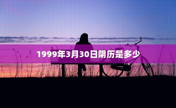 1999年3月30日阴历是多少