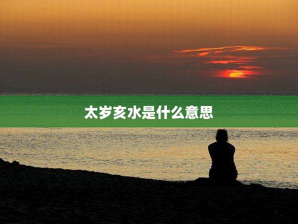 太岁亥水是什么意思