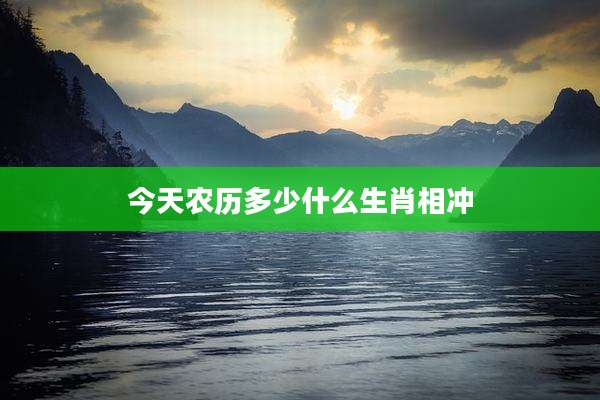 今天农历多少什么生肖相冲