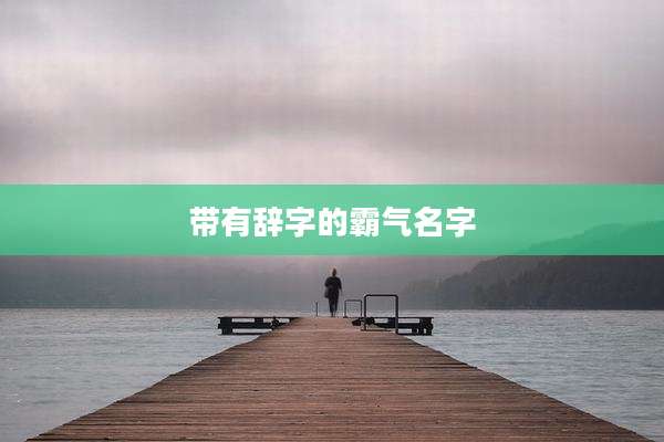 带有辞字的霸气名字