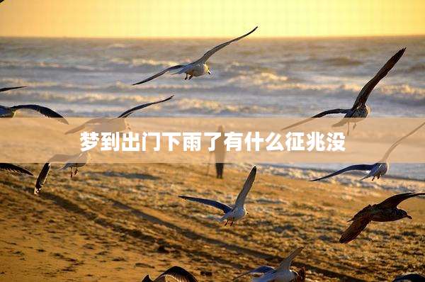 梦到出门下雨了有什么征兆没