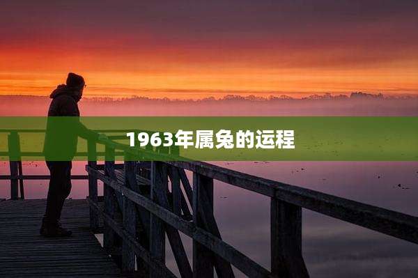 1963年属兔的运程