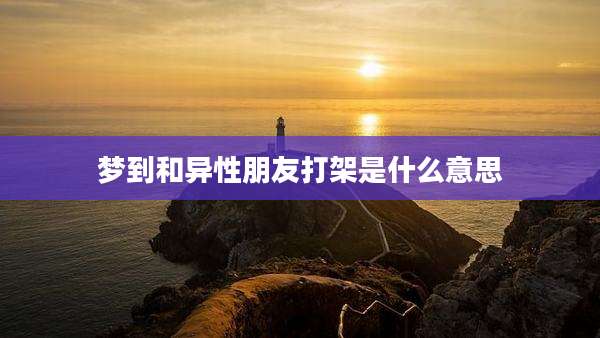 梦到和异性朋友打架是什么意思