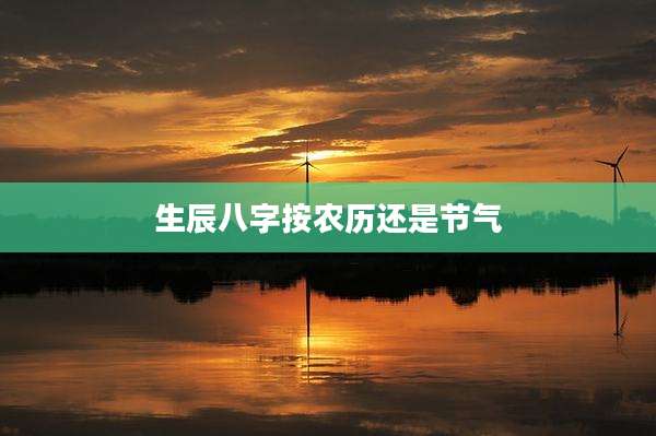 生辰八字按农历还是节气
