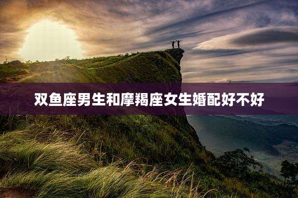 双鱼座男生和摩羯座女生婚配好不好