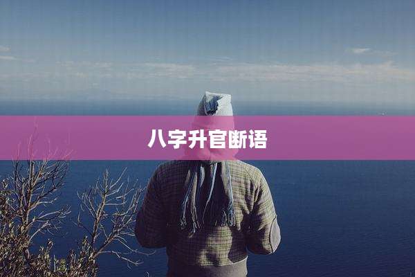 八字升官断语