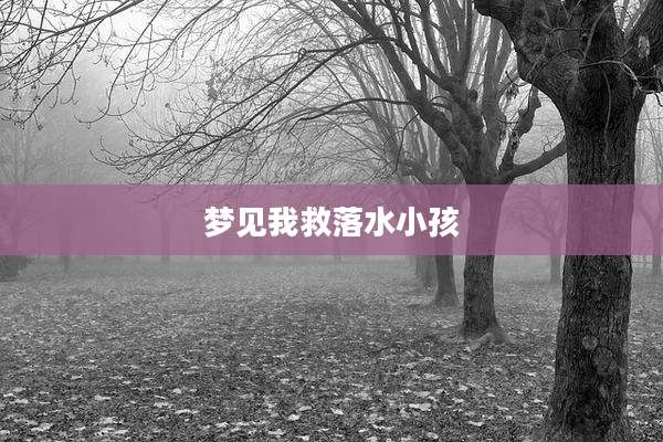 梦见我救落水小孩