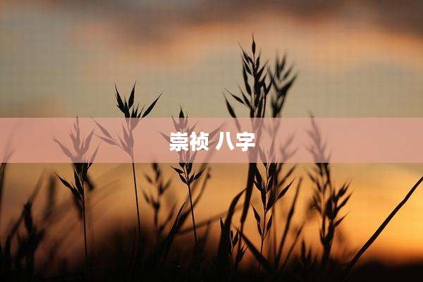 崇祯 八字