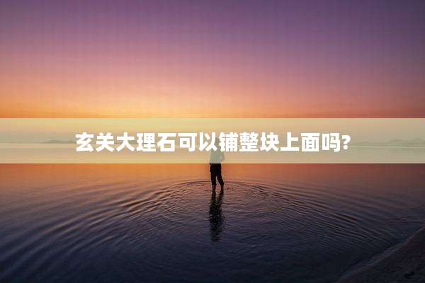 玄关大理石可以铺整块上面吗?