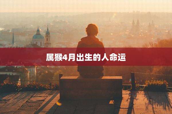 属猴4月出生的人命运