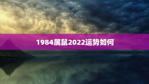 1984属鼠2022运势如何