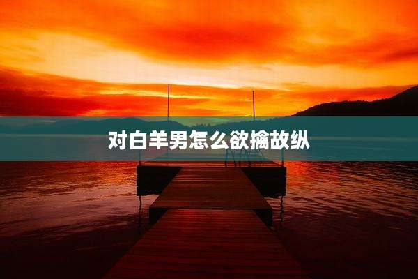 对白羊男怎么欲擒故纵