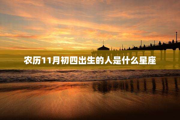 农历11月初四出生的人是什么星座