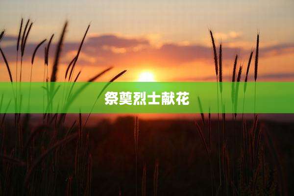 祭奠烈士献花