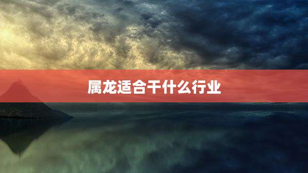 属龙适合干什么行业