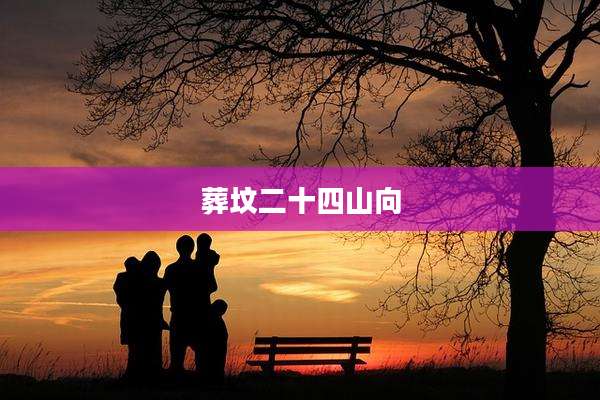 葬坟二十四山向