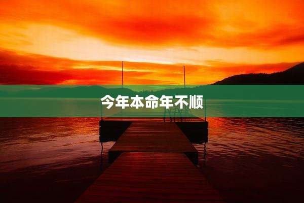 今年本命年不顺
