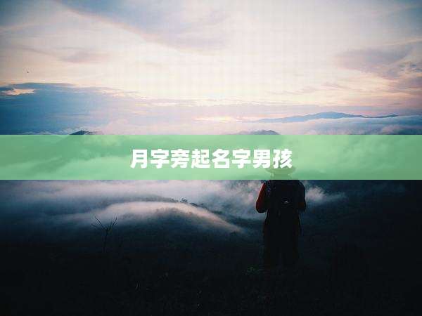 月字旁起名字男孩