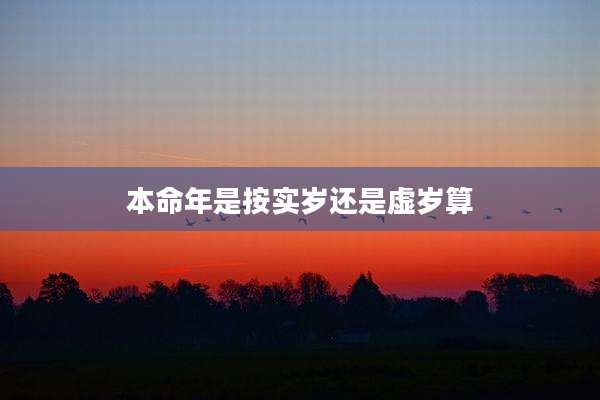 本命年是按实岁还是虚岁算