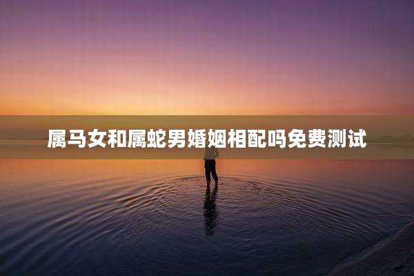 属马女和属蛇男婚姻相配吗免费测试