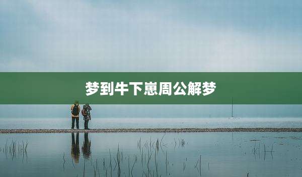 梦到牛下崽周公解梦