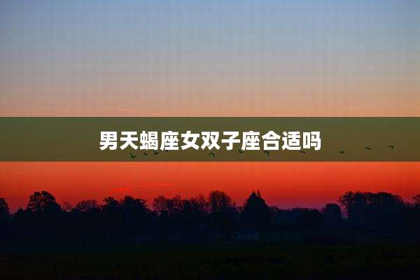 男天蝎座女双子座合适吗