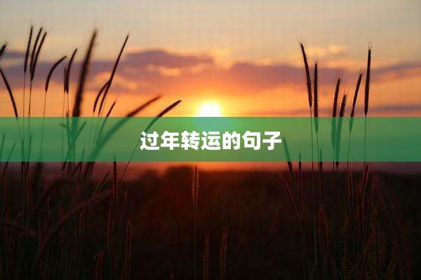 过年转运的句子