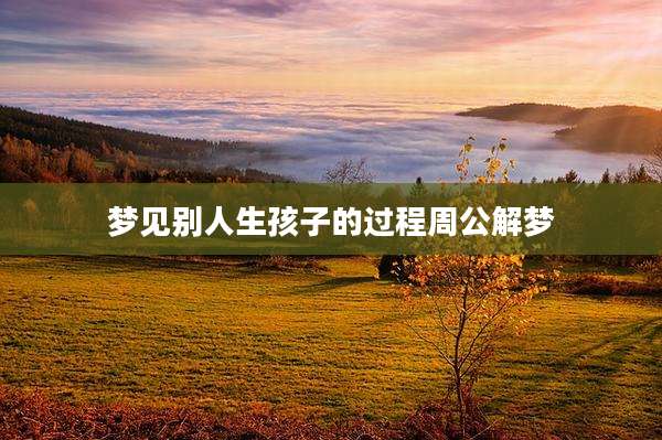 梦见别人生孩子的过程周公解梦