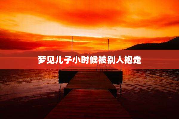 梦见儿子小时候被别人抱走