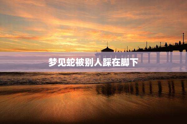 梦见蛇被别人踩在脚下