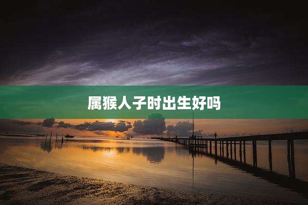 属猴人子时出生好吗