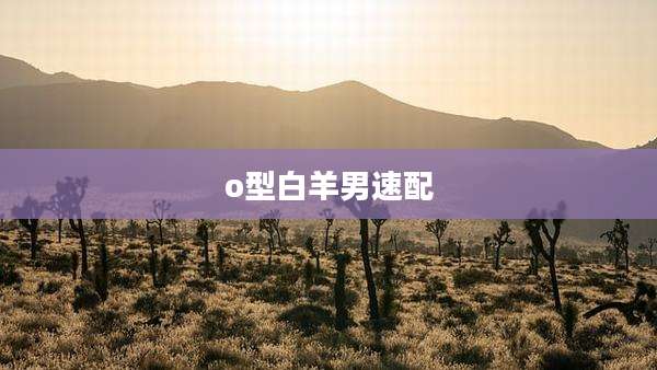 o型白羊男速配