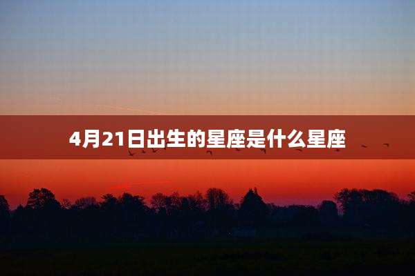 4月21日出生的星座是什么星座