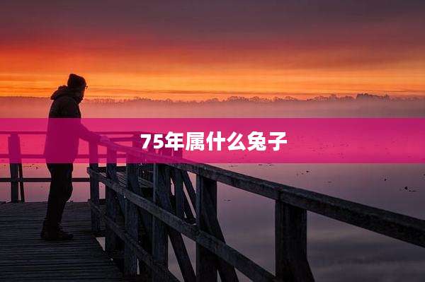 75年属什么兔子