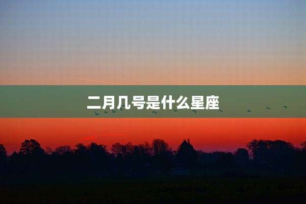 二月几号是什么星座
