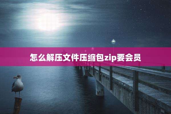 怎么解压文件压缩包zip要会员