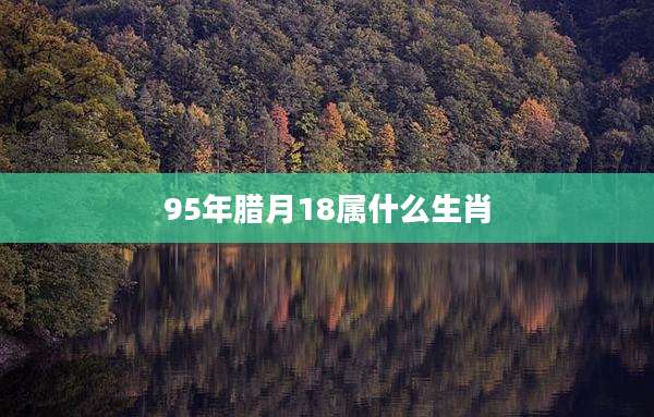 95年腊月18属什么生肖